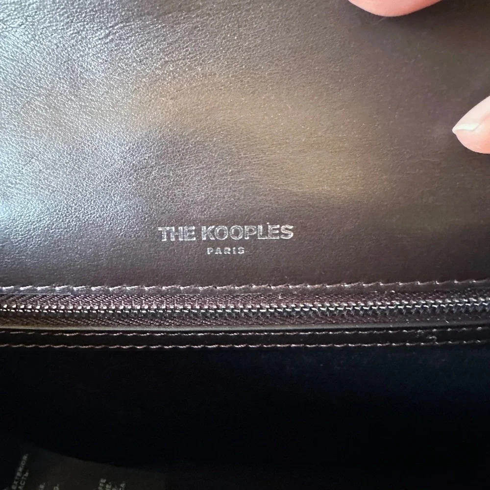 NWT | The Kooples | Leather Shearling-Trim Emily Cross-Body Bag - Picture 9 of 10